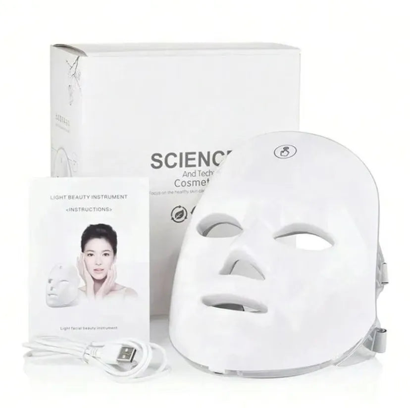 7-in-1 LED light therapy facial rejuvenation mask
