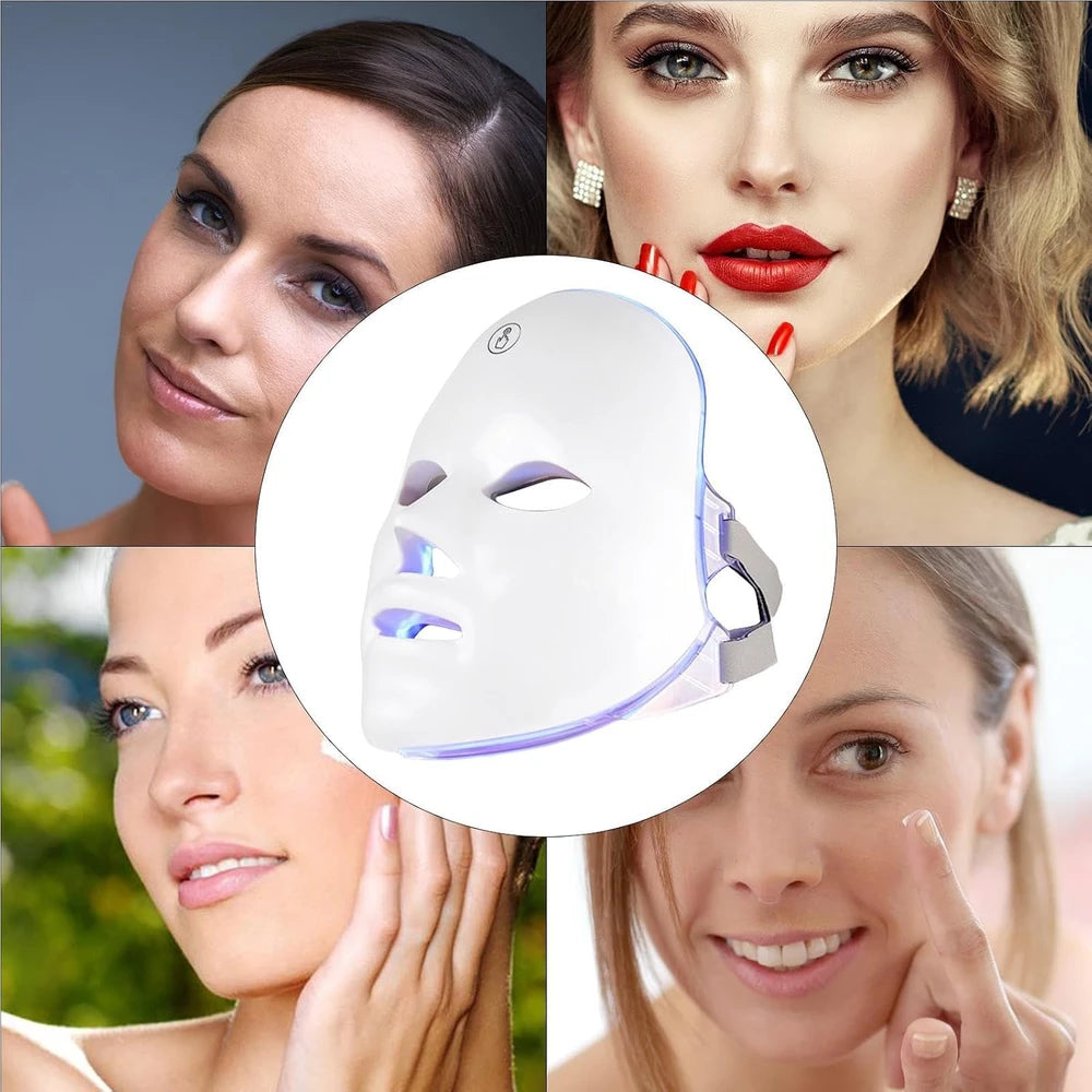 7-in-1 LED light therapy facial rejuvenation mask