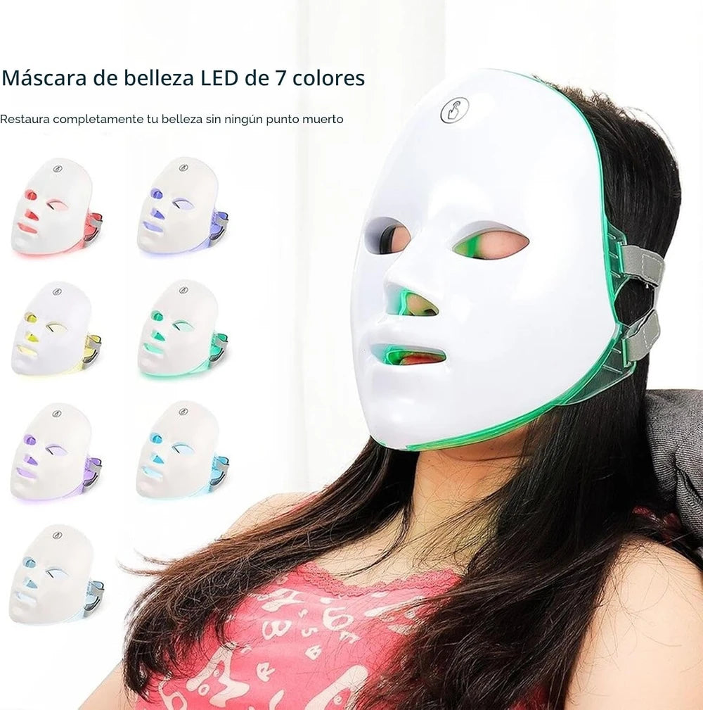 7-in-1 LED light therapy facial rejuvenation mask