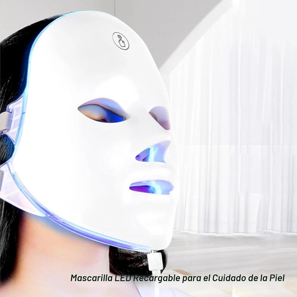 7-in-1 LED light therapy facial rejuvenation mask